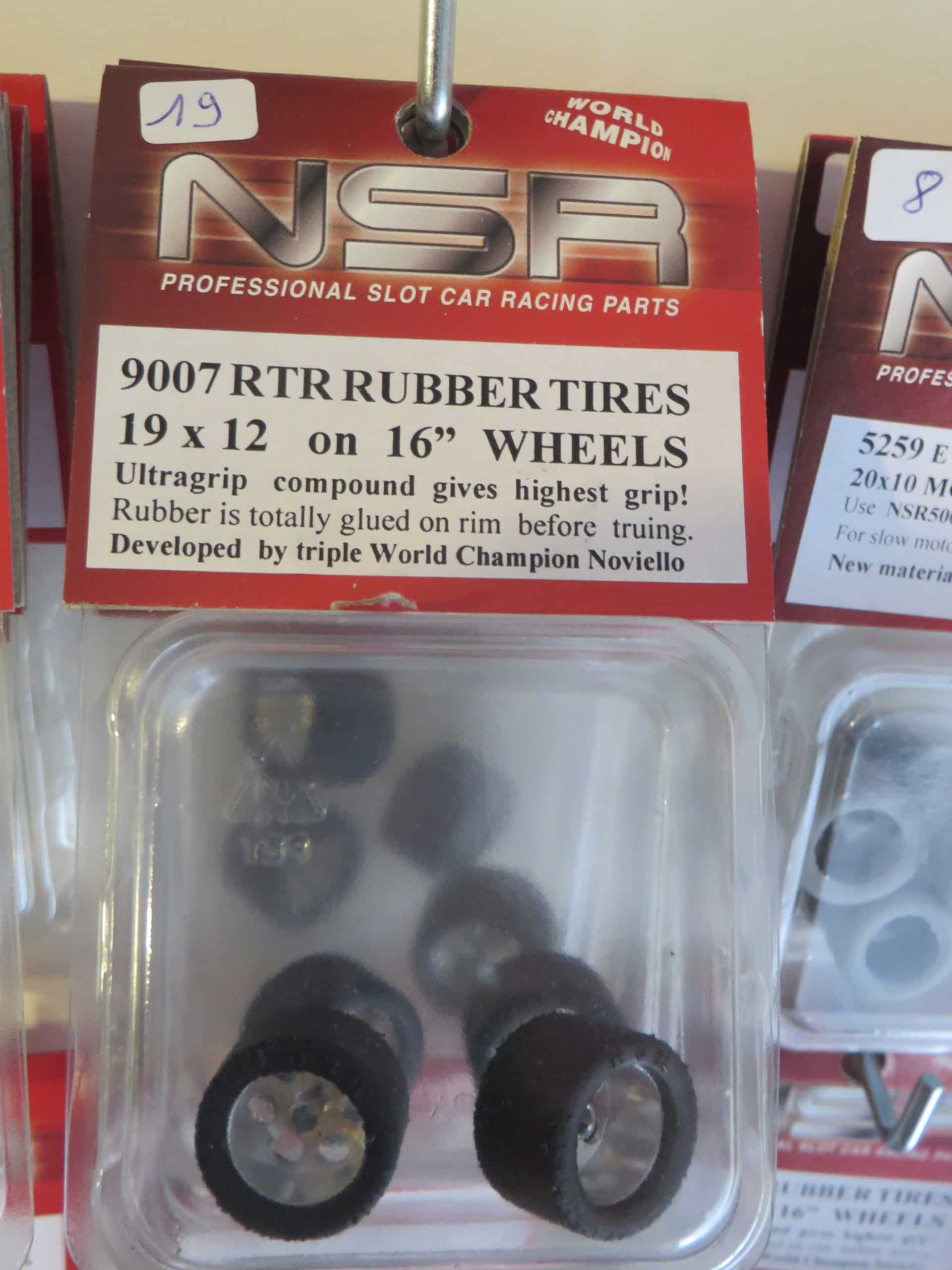 TIRES GLUE ON 16" WHEELS 19X12 Slotcar Garage Belgium