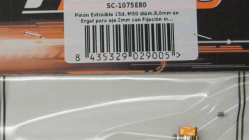 SCALEAUTO PINION 8MM 15T WITH SCREW