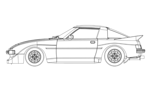 REVOSLOT MAZDA RX-7 WHITE KIT