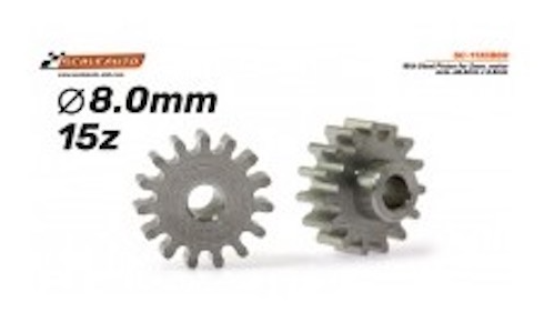 SCALEAUTO PINION 15 TH 8MM