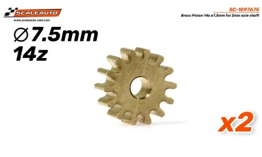 SCALEAUTO PINION 14 TH 7,5 MM